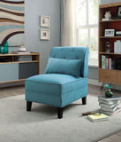 ACME Susanna Accent Chair & Pillow, Teal Linen