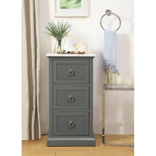 ACME Swart Cabinet, Marble & Gray