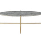 ACME Tainte Coffee Table, Faux Marble & Champagne Finish