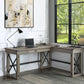 ACME Talmar Writing Desk w/Left Top, Rustic Oak Finish