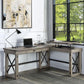 ACME Talmar Writing Desk w/Left Top, Rustic Oak Finish