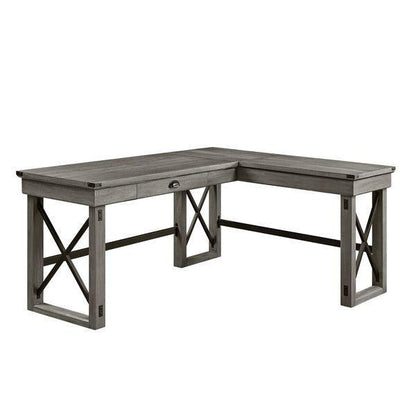 ACME Talmar Writing Desk w/Left Top, Weathered Gray Finish