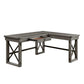 ACME Talmar Writing Desk w/Left Top, Weathered Gray Finish