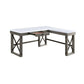 ACME Talmar Writing Desk w/Lift Top, Marble Top & Weathered Gray Finish