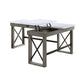 ACME Talmar Writing Desk w/Lift Top, Marble Top & Weathered Gray Finish