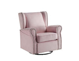 ACME Tamaki Swivel Chair w/Glider , Pink Fabric