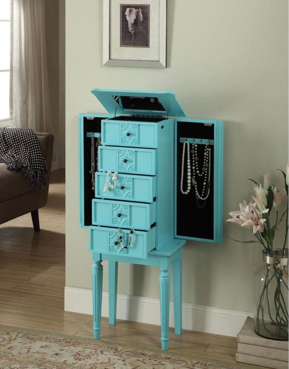 ACME Tammy Jewelry Armoire, Light Blue