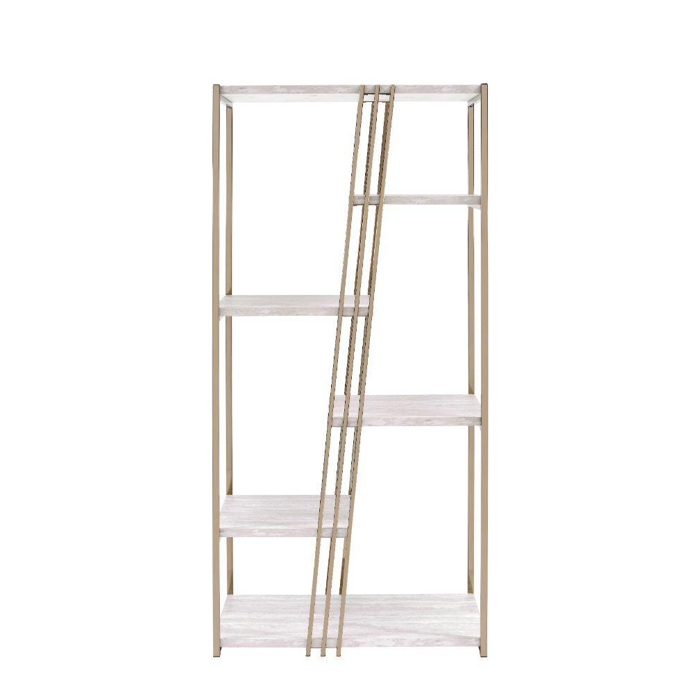 ACME Tanan Bookshelf, White & Champagne