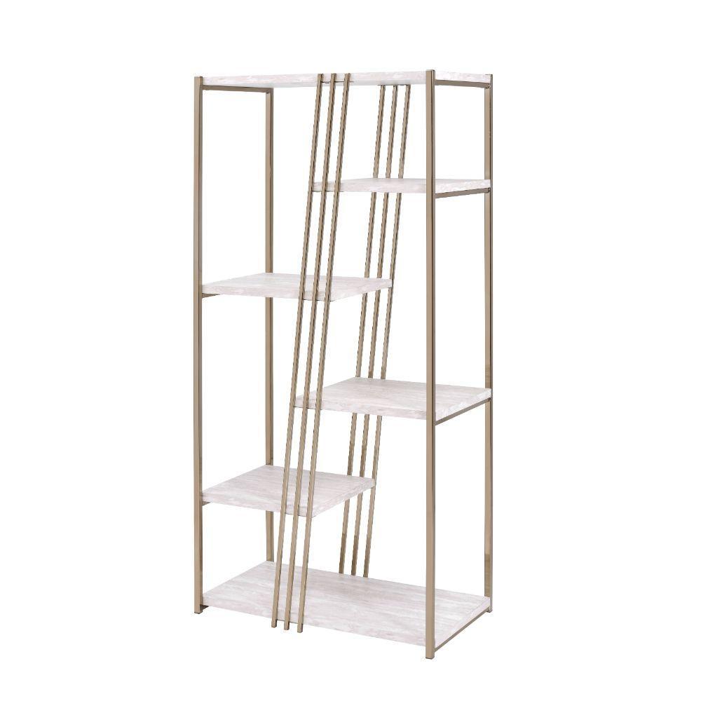 ACME Tanan Bookshelf, White & Champagne