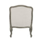 ACME Tania Chair w/Pillow, Cream Linen & Brown Finish