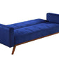 ACME Tanitha Adjustable Sofa, Blue Velvet & Natural Finish