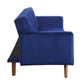 ACME Tanitha Adjustable Sofa, Blue Velvet & Natural Finish