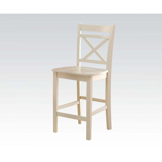 ACME Tartys Counter Height Chair (Set-2), Cream