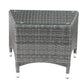 ACME Tashelle 3Pc Patio Bistro Set, Gray Fabric & Gray Wicker