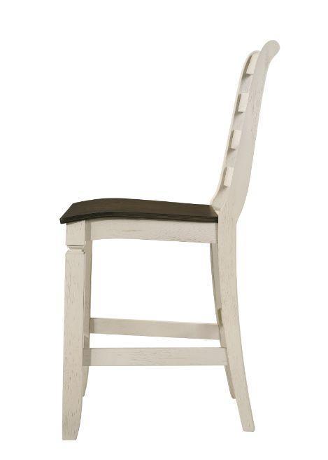 ACME Tasnim Counter Height Chair, Oak & Antique White Finish