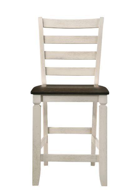 ACME Tasnim Counter Height Chair, Oak & Antique White Finish