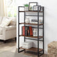 ACME Taurus Bookshelf, Rustic Oak & Black Finish