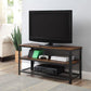 ACME Taurus TV Stand, Rustic Oak & Black Finish