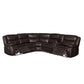 ACME Tavin Sectional Sofa (Motion), Espresso Leather-Aire Match