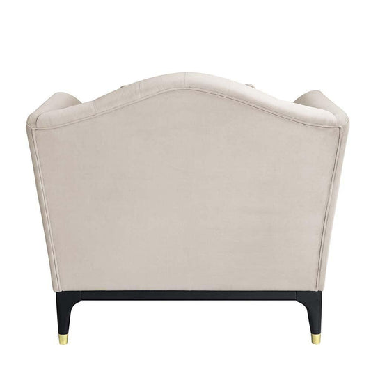 ACME Tayden Chair w/2 Pillows, Beige Velvet