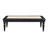 ACME Tayden Coffee Table w/Marble Top, Marble Top & Black Finish