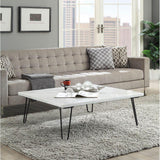 Telestis Coffee Table, White Marble & Black