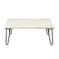 ACME Telestis Coffee Table, White Marble & Black