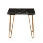 ACME Telestis End Table, Black Marble & Gold