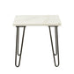 ACME Telestis End Table, White Marble & Black