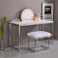 ACME Tennos Vanity Desk , White & Chrome Finish