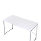 ACME Tennos Vanity Desk , White & Chrome Finish