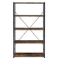 ACME Tesadea Bookshelf, Weathered Oak & Black Finish