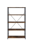 ACME Tesadea Bookshelf, Weathered Oak & Black Finish