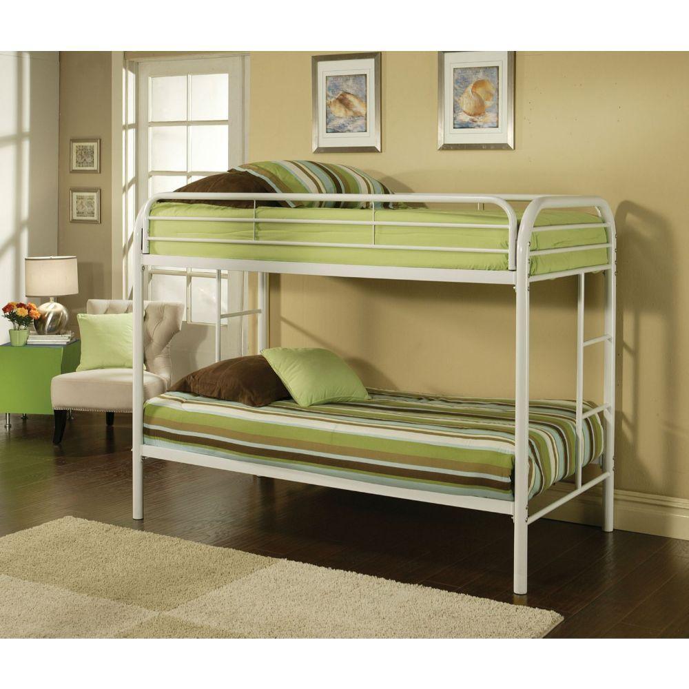 ACME Thomas Twin/Twin Bunk Bed, White