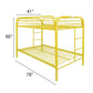 ACME Thomas Twin/Twin Bunk Bed, Yellow