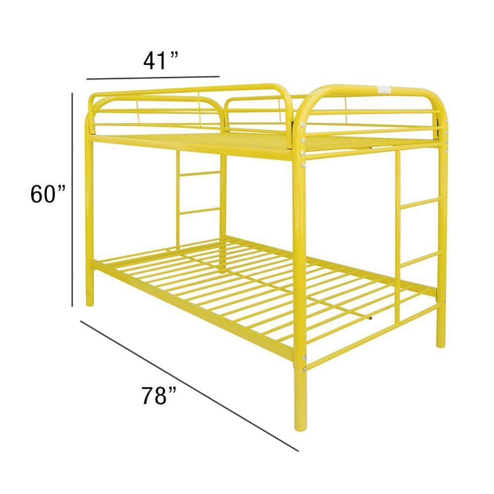 ACME Thomas Twin/Twin Bunk Bed, Yellow