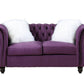 ACME Thotton Loveseat w/2 Pillows, Purple Velvet