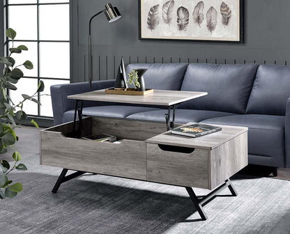 ACME Throm Coffee Table w/Lift Top, Gray Oak Finish