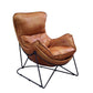 ACME Thurshan Accent Chair, Aperol Top Grain Leather & Black Finish