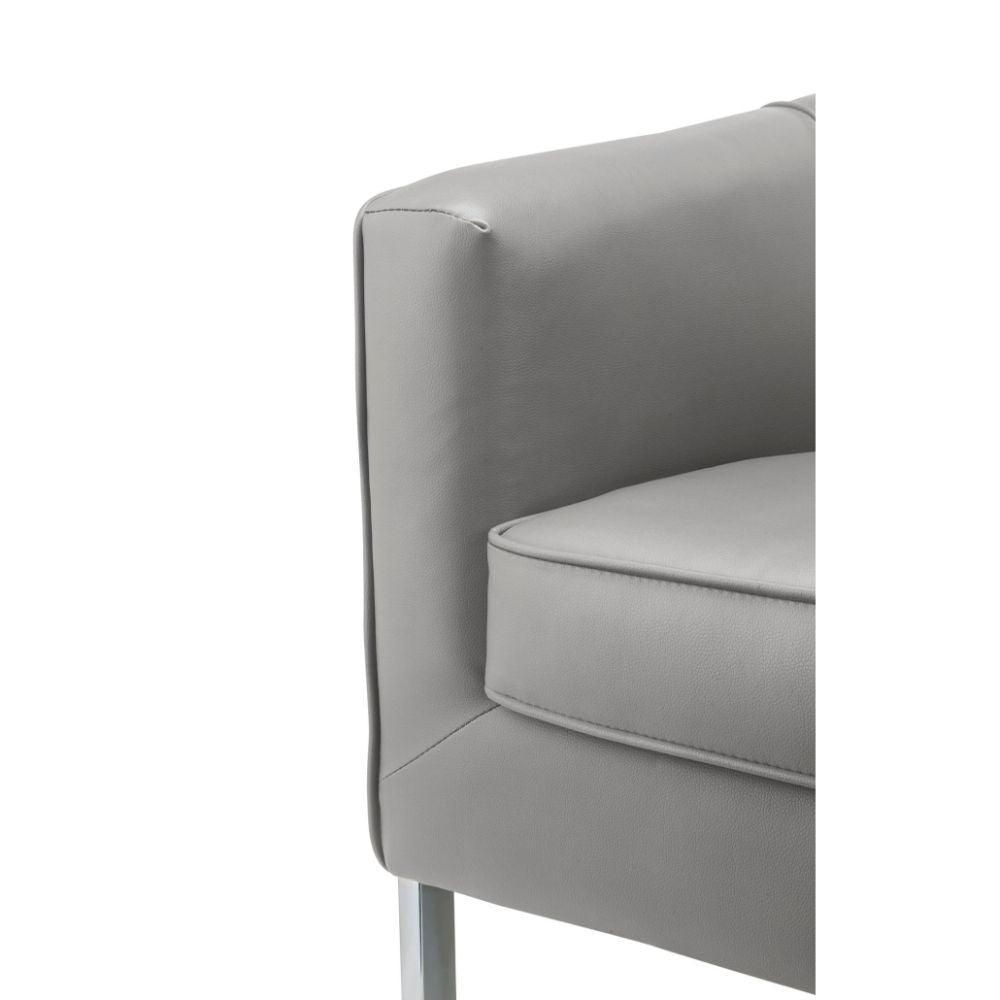 ACME Tiarnan Accent Chair, Vintage Gray PU & Chrome