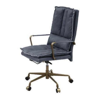 ACME Tinzud Office Chair, Gray Leather