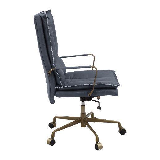 ACME Tinzud Office Chair, Gray Leather