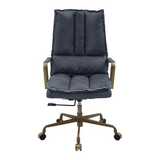 ACME Tinzud Office Chair, Gray Leather