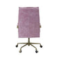 ACME Tinzud Office Chair, Pink Top Grain Leather