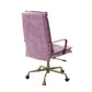 ACME Tinzud Office Chair, Pink Top Grain Leather