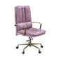 ACME Tinzud Office Chair, Pink Top Grain Leather