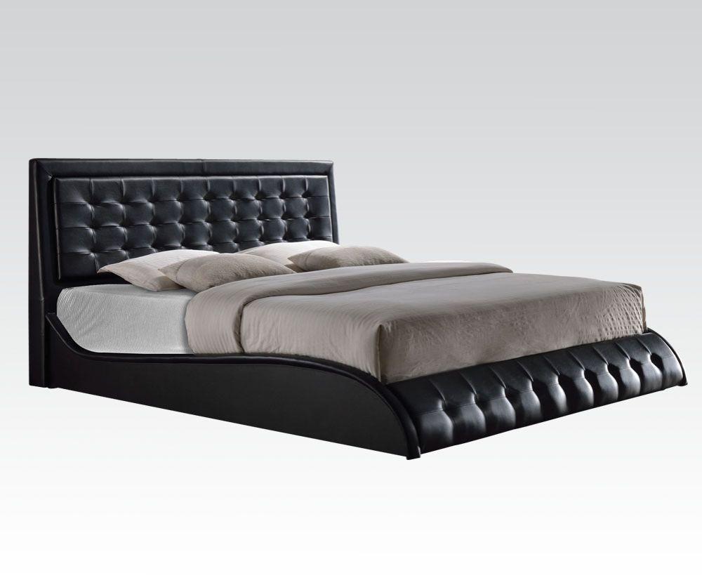 ACME Tirrel Eastern King Bed, Black PU  20657EK