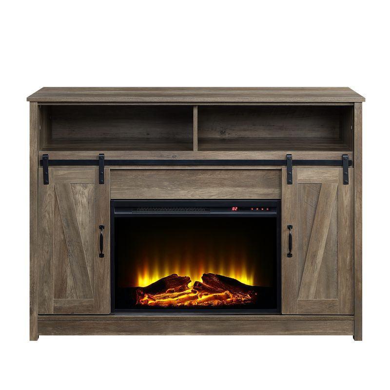 ACME Tobias Fireplace, Rustic Oak