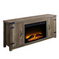 ACME Tobias Fireplace, Rustic Oak Finish