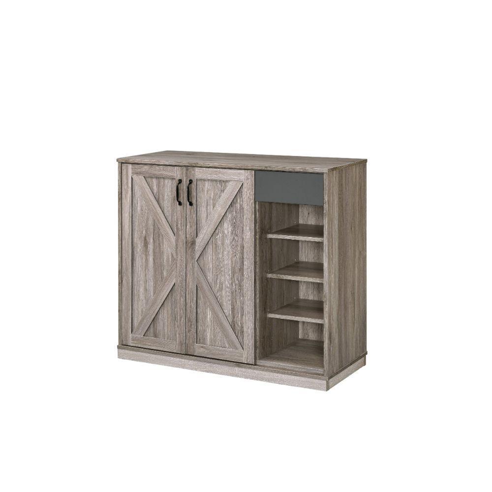 ACME Toski Cabinet, Rustic Gray Oak